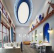 2023地中海风格小型西餐厅装修效果图片