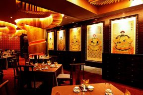 中式快餐店装修图片 室内装饰设计效果图