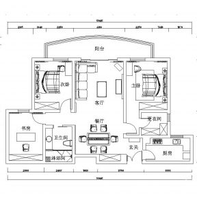 小型别墅两房户型图