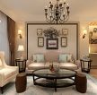 美式小户客厅型沙发背景墙装修效果图片