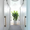现代三室两厅盆栽植物装修效果图片
