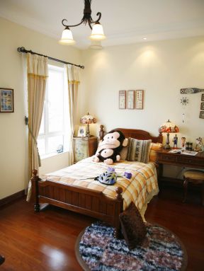 小臥室樣板房 美式室內(nèi)設(shè)計(jì)