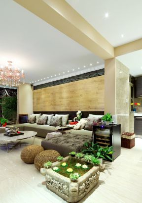 2023小户型客厅样板房组合沙发装修效果图片