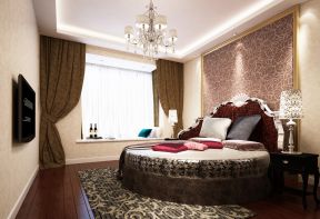 欧式家居卧室圆形床装修设计效果图片