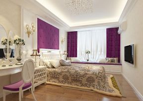 现代欧式风格设计 卧室飘窗设计效果图
