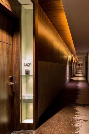 宾馆走廊效果图 后现代奢华风格