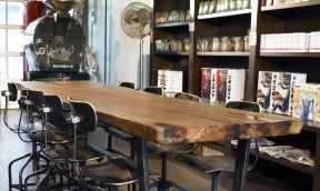店面装修 实木书桌