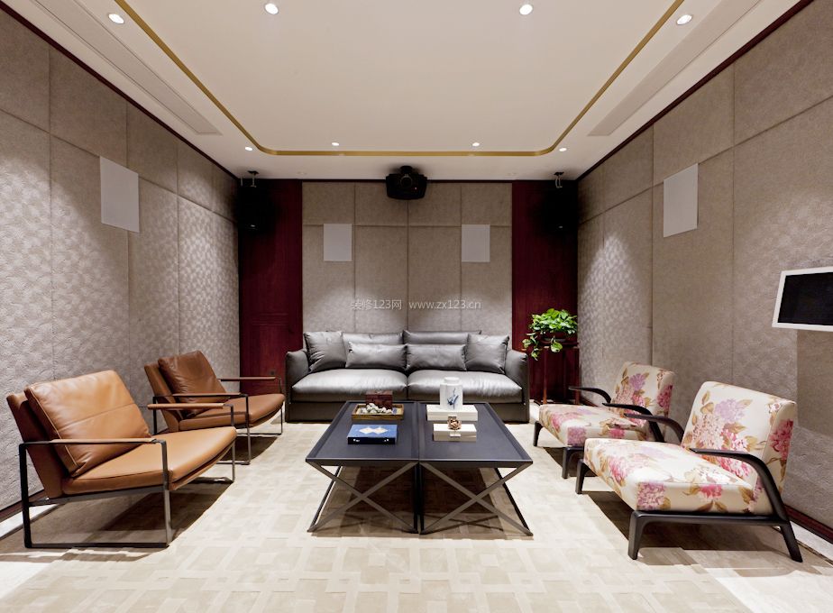 新中式别墅设计组合沙发装修效果图片