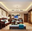 2023新中式别墅设计沙发背景墙装修效果图片