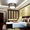 新中式别墅设计床头背景墙装修效果图片