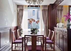 新中式别墅设计 餐桌椅子装修效果图片