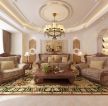 欧式古典客厅沙发摆放设计装修效果图片