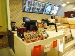 店面装修设计 小型奶茶店装修效果图