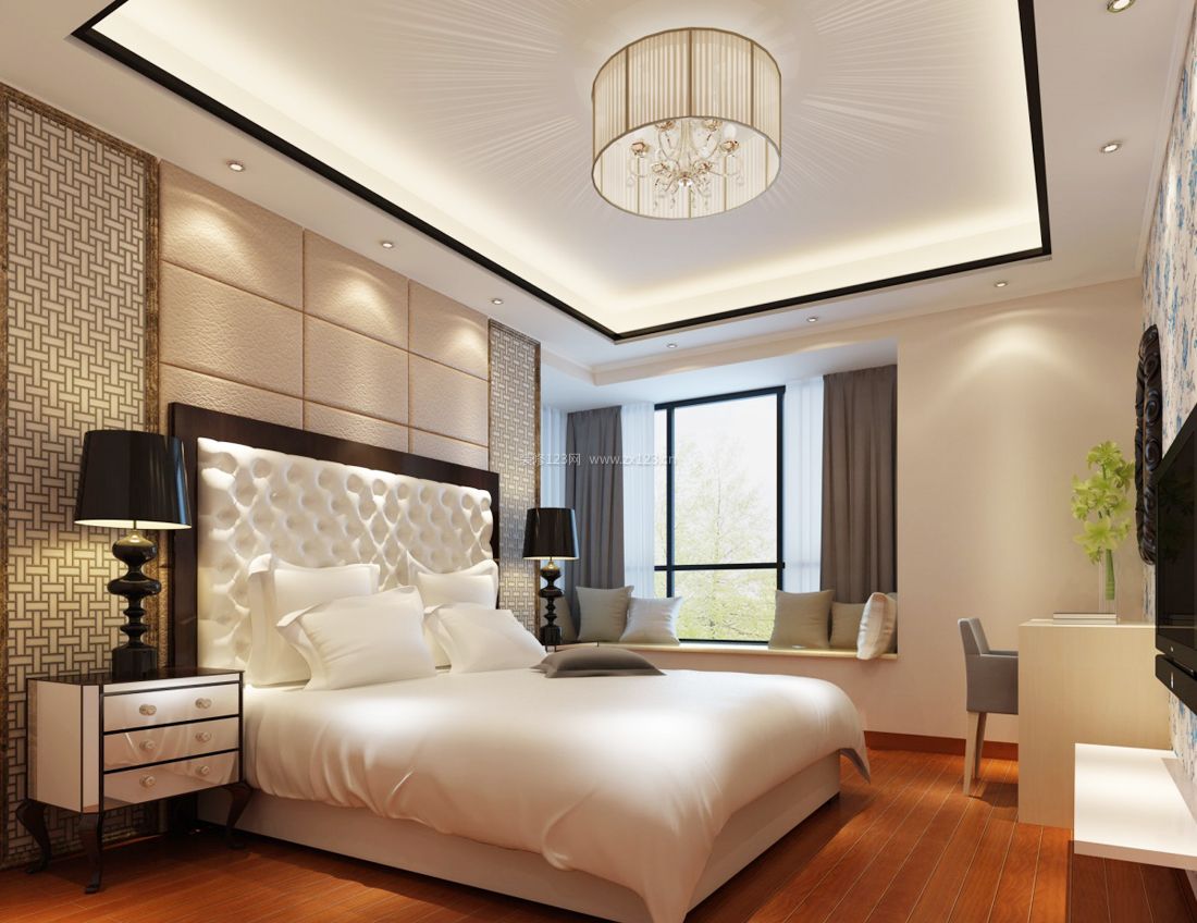 2023现代中式风格时尚家居卧室效果图