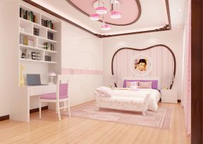 2023大型别墅设计女生卧室简约装修效果图片