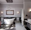 200平米别墅卫浴室白色浴缸装修效果图片