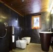 简约别墅卫浴室木质吊顶设计装修效果图片