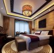 中式风格快捷宾馆房间装修效果图片