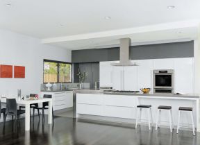 家庭厨房橱柜 现代别墅设计效果图