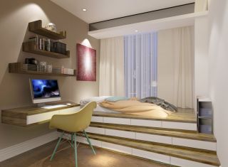 2023现代小复式卧室靠背椅装修效果图片案例