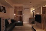 日式风格客厅木质电视墙装修效果图