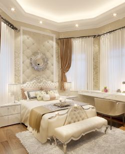 2017现代欧式风格设计小卧室装修效果图片_装