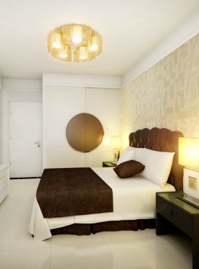 现代小卧室 吸顶灯装修效果图片