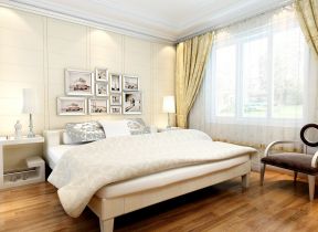 2023现代小卧室黄色窗帘装修效果图片