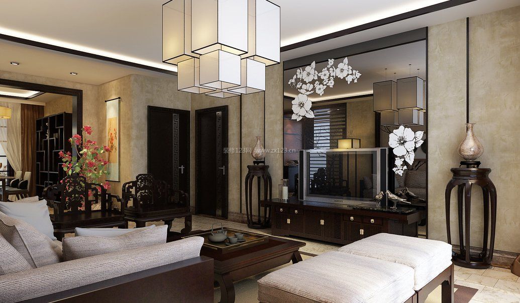 现代简约中式客厅吊灯欣赏