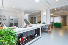 開放式廚房餐廳隔斷效果圖 兩層別墅裝修效果圖片