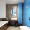 现代卫生间白色浴缸设计装修效果图片