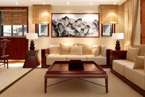 中式風(fēng)格裝修設(shè)計 客廳沙發(fā)背景墻裝修