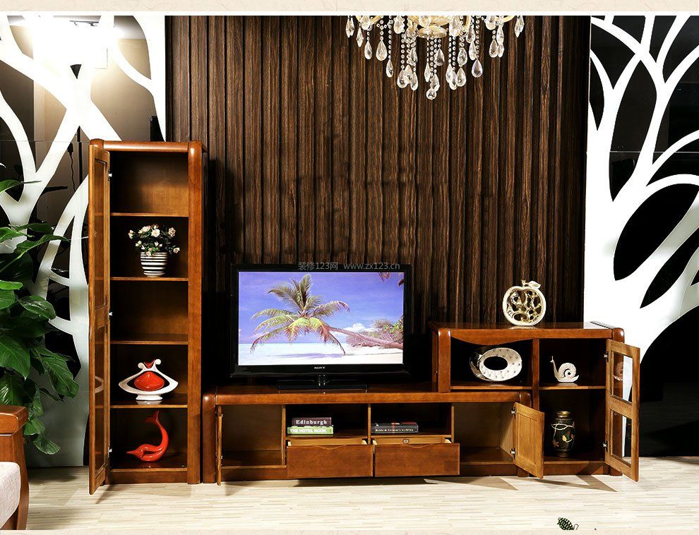 现代中式客厅电视柜效果图片