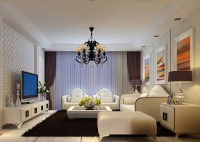 2023欧式现代客厅窗帘搭配效果图片