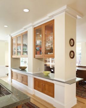 客厅和厨房的隔断图片 简约美式风格