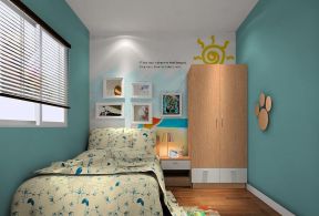 小卧室创意 蓝色墙面装修效果图片
