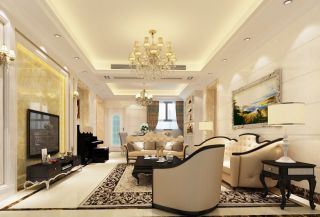 2023室内欧式风格客厅沙发椅子装修效果图片