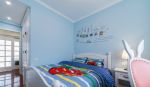 大户型儿童房蓝色墙面装修效果图片
