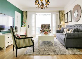 美式现代风格客厅沙发椅子装修效果图片