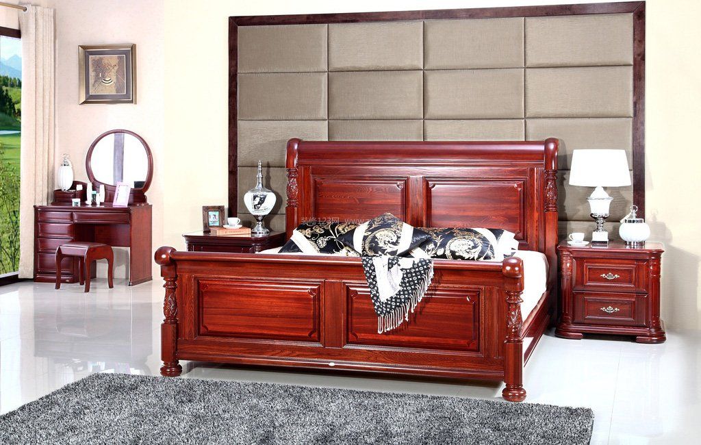实木红木家具卧室装修效果图片