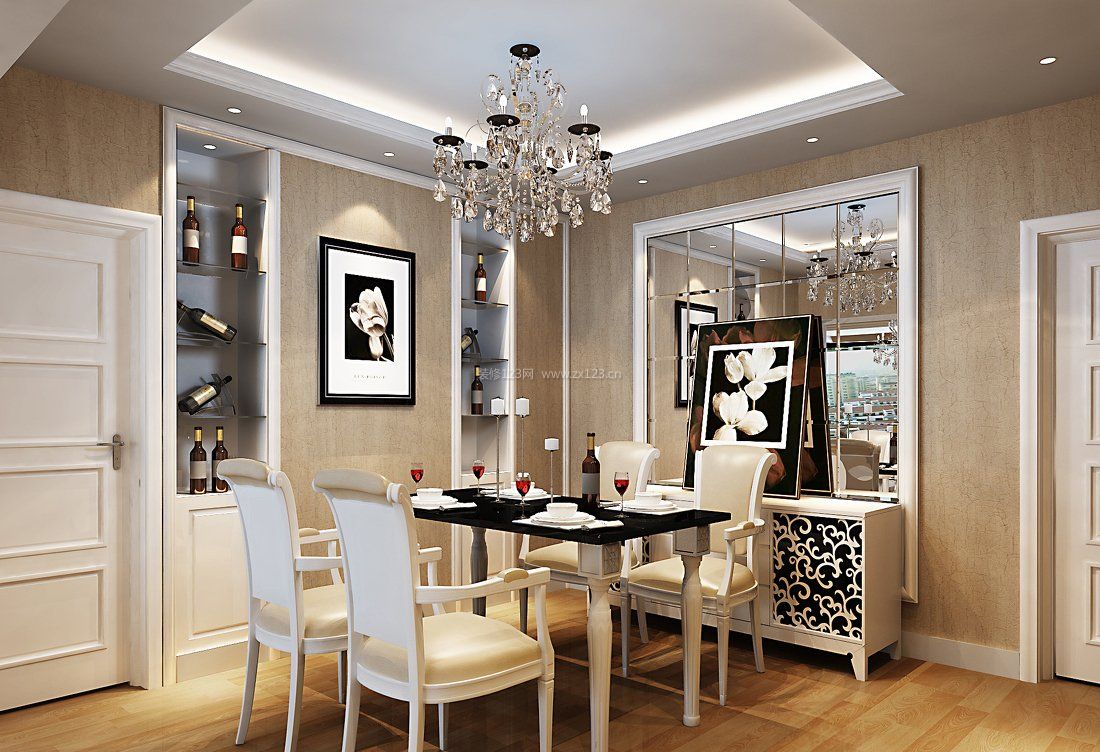 室内装潢设计欧式餐厅吊灯效果图