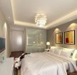 现代卧室背景墙床头装饰画装修效果图片