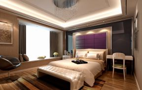 时尚现代风格现代卧室床头背景墙图