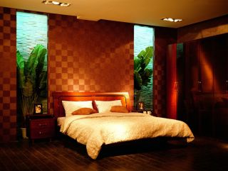 混搭设计风格实木家具卧室效果图片