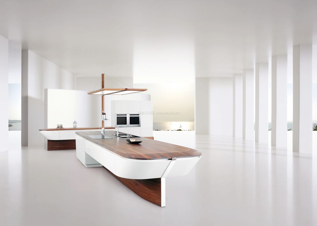 现代简约别墅样板房厨房风格装修效果图
