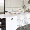 现代简约别墅厨房风格白色橱柜装修效果图片