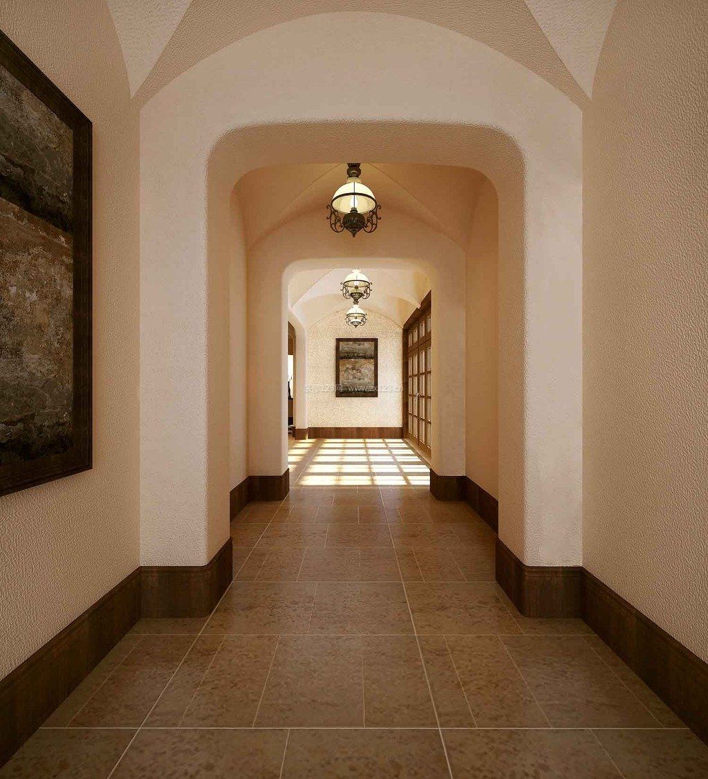 欧式风格简单走廊装修效果图片