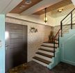 美式乡村风格样板房室内楼梯设计图片