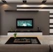 黑白现代简约风格客厅电视背景墙装修效果图