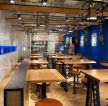小型餐厅设计蓝色墙面装修效果图片